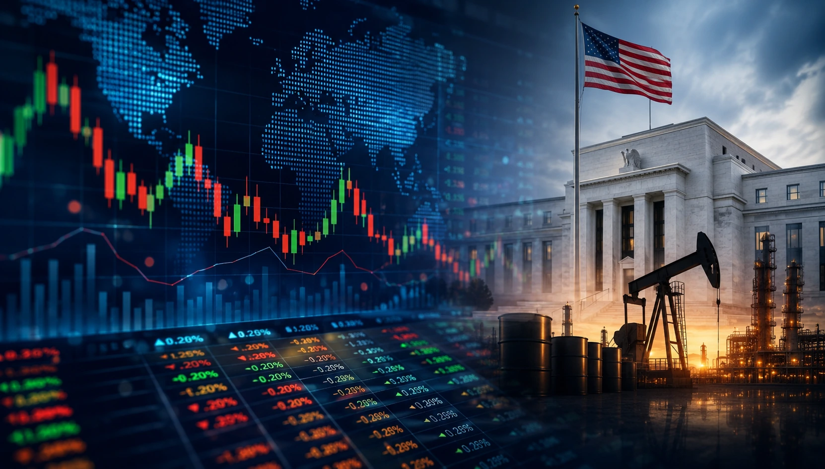 global stocks stay muted ahead of fed decision tech earnings as oil prices climb.webp