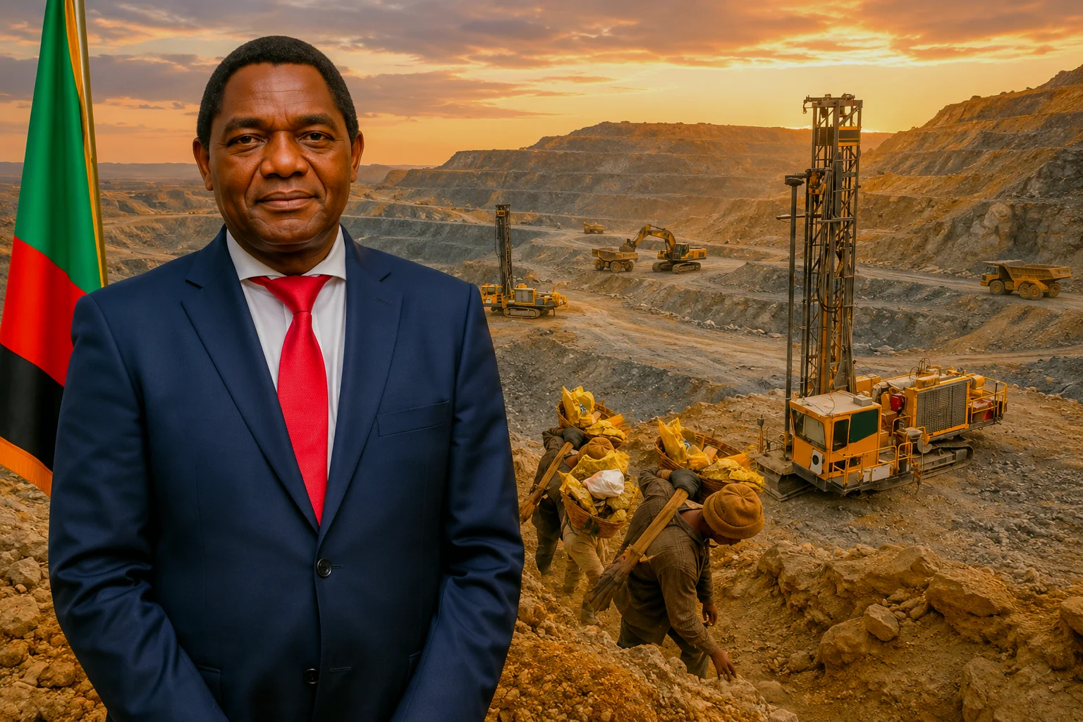 Hichilema’s Re-election Gives Investors Policy Continuity — Now Growth Is the Test Hakainde Hichilema re-election illustration