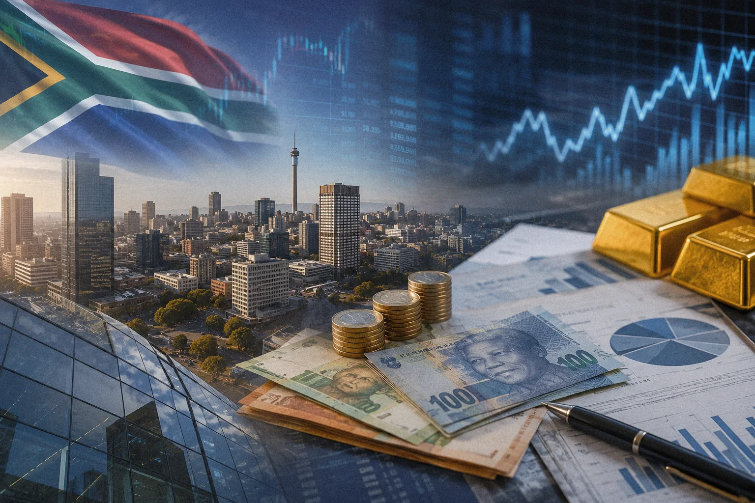 Graphic representing South African markets