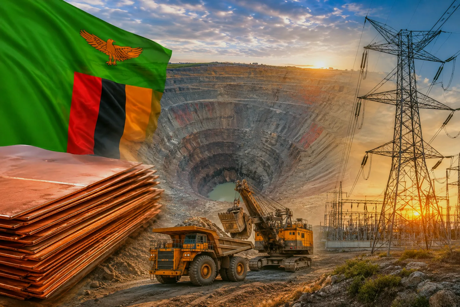 Zambia’s Miners Seek Stronger Support for Copper Expansion Ahead of Election Industrial copper mine in Zambia